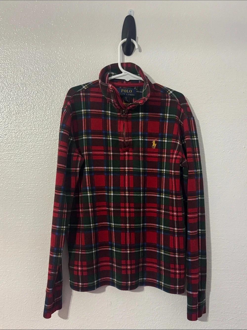 Authentic Polo Ralph Lauren signature designer plaid pullover shirt sz S